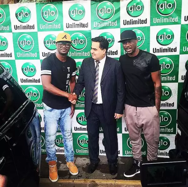 Photos: Psquare Gifted With New Mercedes G-Wagon And Range Rover By Glo Mobile